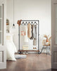Industrial Style Wardrobe Clothes Rail Shoe Rack Storage Wheels Closet Garment