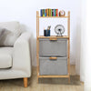 4 Tier Corner Shelf Bamboo Storage Rack Linen Drawer Unit Bookshelf Bath Shelves