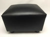 Footstool / Pouffe Small Box Stool Black faux leather British Made Fabric