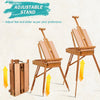 Folding Wooden Easel Portable Tripod Easel Indoor Outdoor Painting Adjustable