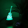 3D LED Guitar Night Light & Bluetooth Speaker, Acrylic, 5 Colour Lights
