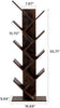 9-Tier Tree Bookshelf Unique Space Saving Spine Bookcase Display Storage Rack