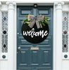 Wooden Welcome Front Door Sign Plaque Garland Wreath Christmas Hanging Decor