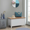 Astbury Ottoman Blanket Box Chest Bench Seat Storage Cabinet White and Oak