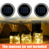 1/3/6Pack Solar Mason Jar Lid String Fairy Lights Outdoor Garden Lamps Decor UK