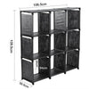 9-Cube DIY Storage Shelves Open Bookshelf Closet for Family Study Organiser Rack