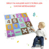 EVA Foam Puzzle Play Mat w Borders Kids Multi-Color Safe Baby Padded Floor Tiles