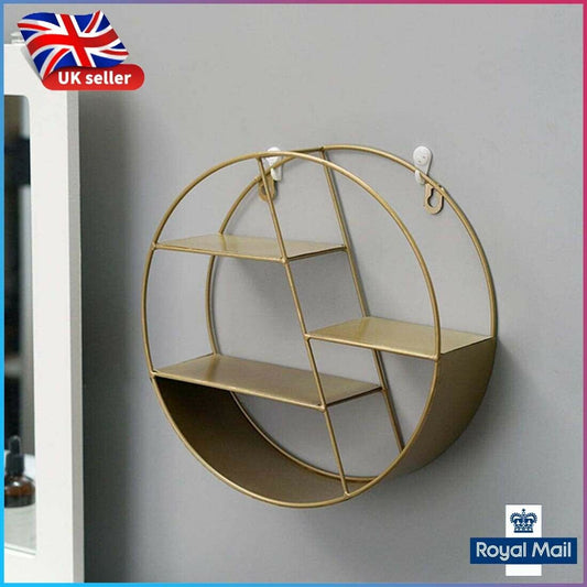 Floating Shelves Metal Wall Shelf Decorative Office Storage Hanging Display Rack
