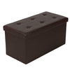 Double Large 2 Seater Ottoman Storage Box Faux Leather Folding Seat Footstool