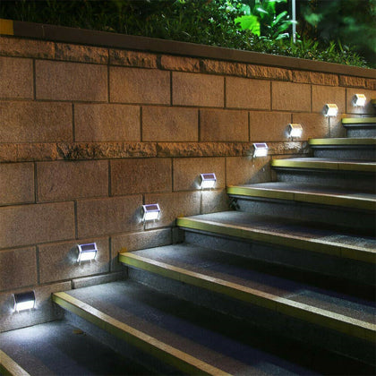 Solar Garden Deck Lights Outdoor Waterproof for Stair Wall Patio Yard Path Fence