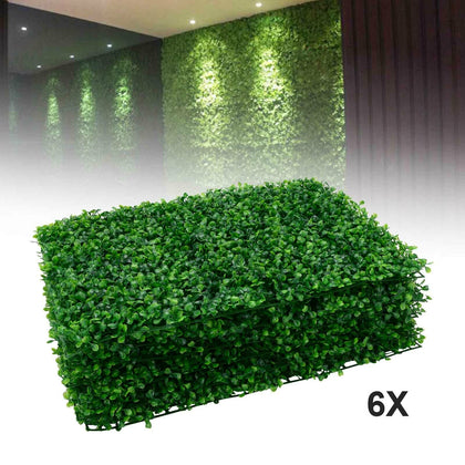 6x Plant Artificial Mat Greenery Wall Hedge Grass Fence Foliage Panel Decor