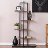 Retro Industrial Wooden Storage Shelf Staggered-layering Display Bookcase Rack