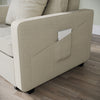 Folding 3-in-1 Sofa Bed Pull Out Convertible Chair Fabric Cream Recliner Sleeper