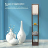 Wooden Shelf Floor Standard Lamp Lounge Reading Light 4 Tiered Shelving Home