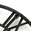 LARGE WALL CLOCK METAL BIG ROMAN NUMERALS GIANT OPEN FACE HOME DECOR 40CM BLACK