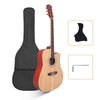 4 Color 41" Adult Glarry Spruce Wood 6 String Cutaway Acoustic Guitar w/ Bag UK