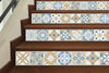 Lyon Encaustic Tiles Wall Stickers Home Decorations - 15 cm x 15 cm - 24 pcs.