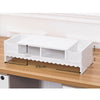 Computer Riser Monitor Stand Tidy PC Laptop Screen TV Desk Storage Rack White