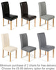 Faux Leather Dining Chairs Black Brown Cream Grey or White With Oak Stain Legs