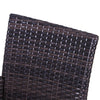 Outsunny 3PC Rattan Furniture Bistro Set Garden Chair Table Patio Outdoor Wicker
