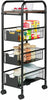 4 Tier Slim Kitchen Rolling Trolley Cart Storage Rack Tray Shelf With Handle
