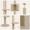 4-Tier Floor to Ceiling Cat Tree Adjustable Climbing Tower Kitty Activity Center