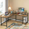 Computer Desk L-Shaped Home Office DesK Workstation Corner Study Desk-Rustic