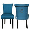 Set of 2 Velvet Dining Chair with Knocker/Ring Back Dining Room Kitchen Chairs
