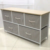 Fabric Cabinet Storage Unit Chest of Drawers Metal Frame Organiser 5 Drawers UK