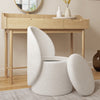 Off-White Boucle Dressing Table Chair with Ottoman Storage - Leah LAH001