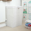 Laundry Basket Medium White Resin Box With lid-Lock By Arpan