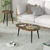 2PC Industrial Vintage Wooden Nesting Table Side End Coffee Table Home Furniture
