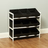3 Tier Storage Shelf Unit Kids Childrens Bedroom Boxes/Drawers Toy Box