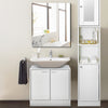 Bathroom Cabinet White Under Sink Storage Unit Double Doors Cupboard Furniture