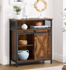 Industrial Storage Cabinet Small Rustic Sideboard Vintage Console Table Cupboard