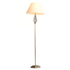 Barley Twist Traditional Floor Lamp - Antique Brass With Cream Shade