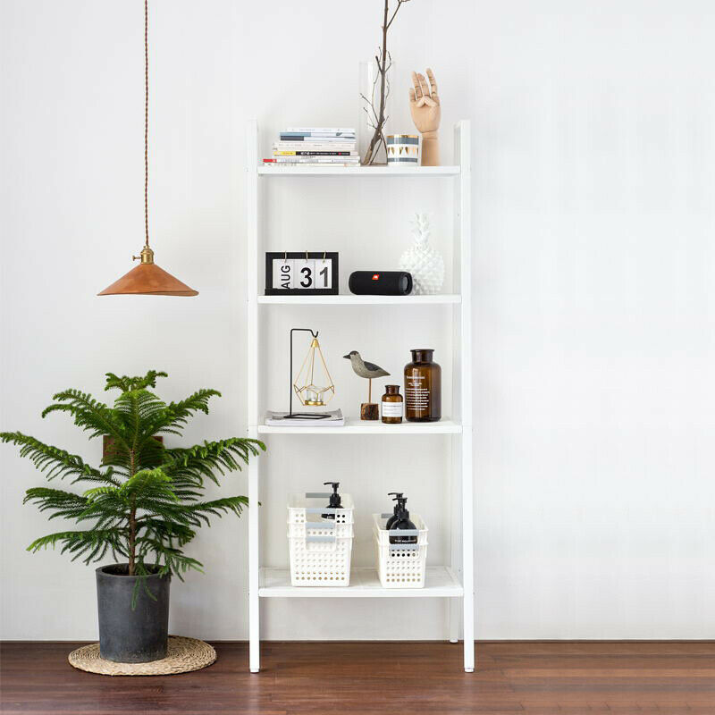 4 Tier Storage Shelves Ladder Bookshelf Flower Plant Rack Stand Industrial Shelf
