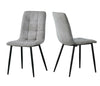 Set of 2 Faux Matte Suede Leather Dining Chairs home & restaurants Henri
