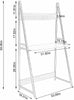 2-Tier Wood Computer Desk Metal Frame Study Writing Table with Shelf Storage