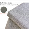 Grey Folding Storage Ottoman Pouffe Makeup Seat Foot Stool Storage Box FootStool