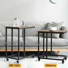 Industrial Sofa Table End Table C-Shape Side Table Coffee Laptop Table Rustic