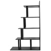 5-Tier Black Corner Bookshelf Bookcase Display Metal Frame Storage Ladder Shelf
