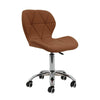 Cushioned Computer Desk Office Chair Chrome Legs Lift Swivel Small Adjustable
