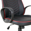 Vinsetto PU Leather Office/ Gaming Chair Adjustable Padded Swivel Black/Red