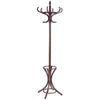 Wooden Coat Rack Hat Hanger Free Standing Hallstand Umbrella Stand with 12 Hooks
