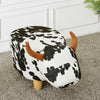 Luxury Small Padded Upholstered Footstool Ottoman Pouffe Stool Wooden Seat Suede