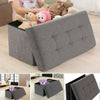 Folding Ottoman Storage Box Pouffe Seat Stool Home Chair Footstool Storage Bench