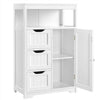 Bathroom Floor Cabinet Storage Unit 3 Tiers Freestanding Chest of Drawers White