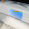 Modern LED Light TV Stand Table With Shelves High Gloss Living Room Furniture