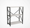 Arbor Metal & Wooden 3 Tier Standing Bookcase, Modern Bookshelf